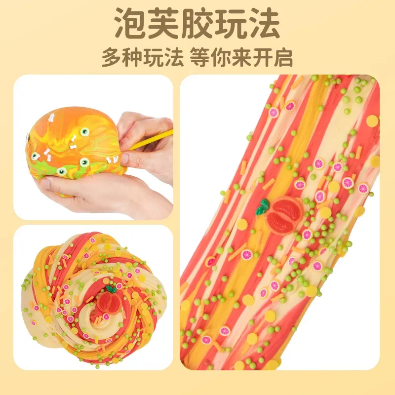 

Slime 210ml Fluffy Slime Cake Animal Candy Fruit Butterfly Super Elastic Non Stick Squeeze Toy Slime Kit Pressure Kawaii DIY