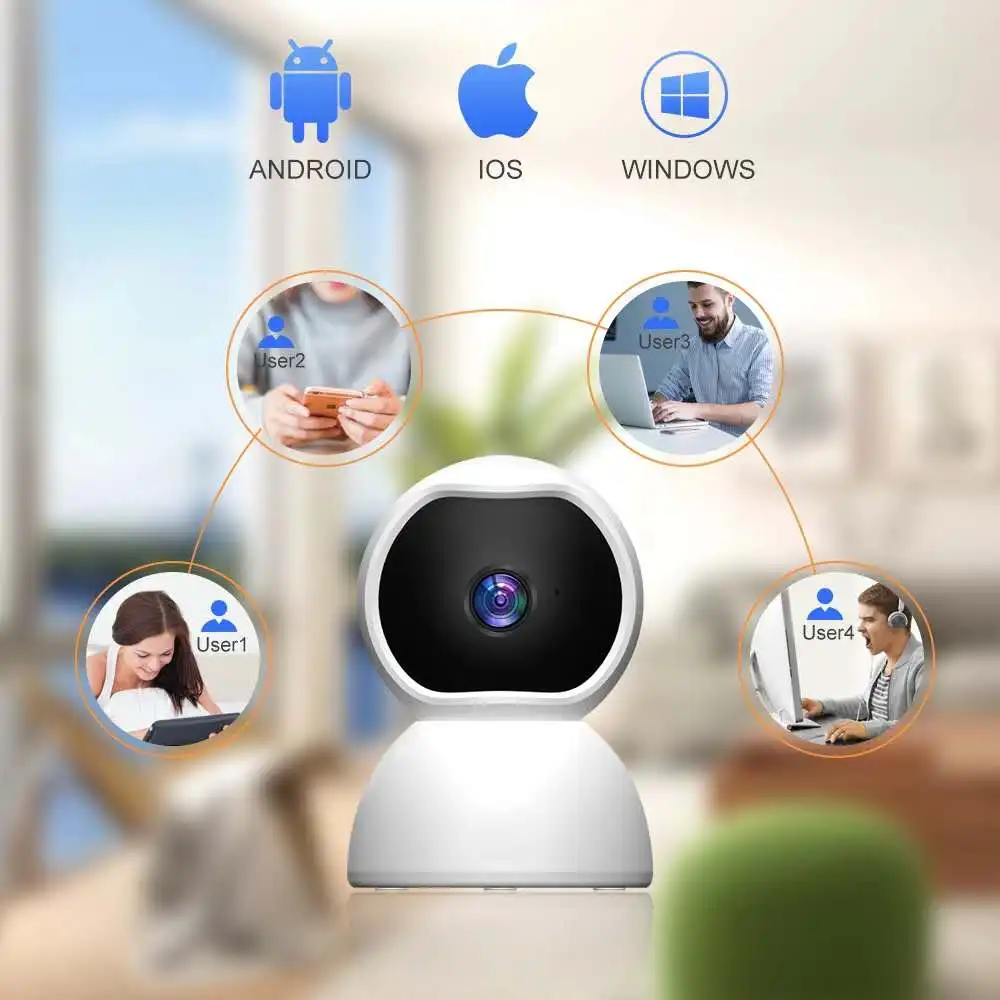 2MP 1080P V380 Wireless  Intercom PTZ IP Camera IR Night Vision Motion Detection Home Security Alarm  Baby Monitor Auto Tracking