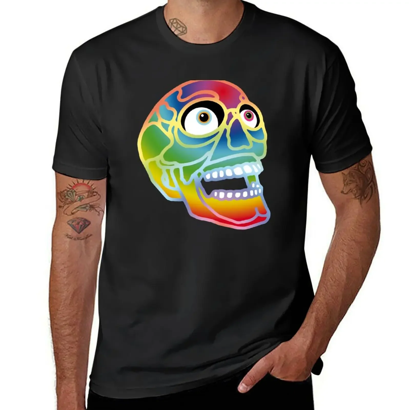 

Pride Skull T-Shirt tops valentines boutique clothes football t shirt plain white t shirts men