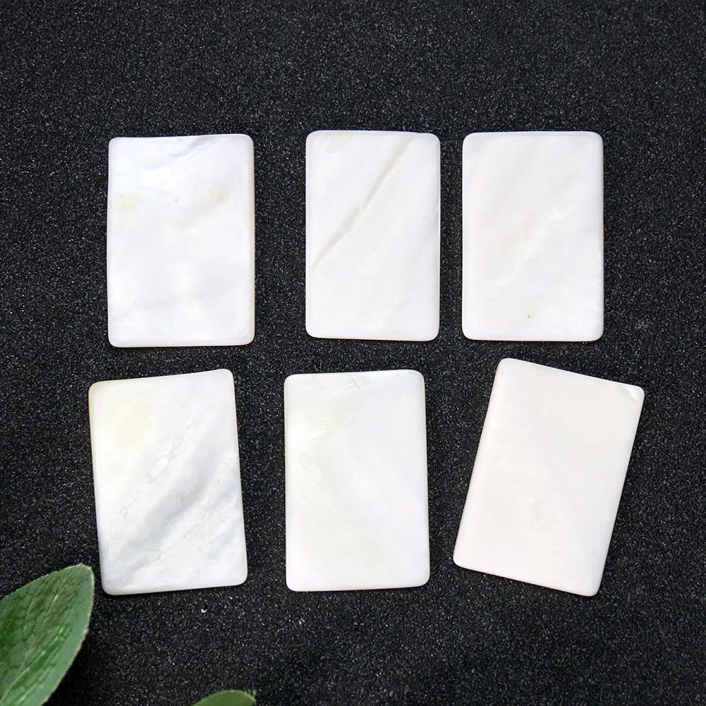 6PCS Natural Shell Guitar Block Fretboard Withe Mother of Pearl Shell Fingerboard Fret Inlays Material Luthier Tool Guitars Part