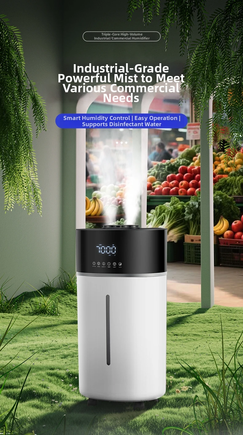 18L Großvolumiger Luftbefeuchter mit Automatischer Feuchtigkeitskontrolle, Intelligenter Ultra-Nebel-Befeuchter für Zuhause/Büro/Gewerbe, Leiser Luftbefeuchter für Schlafzimmer – Detail 1
