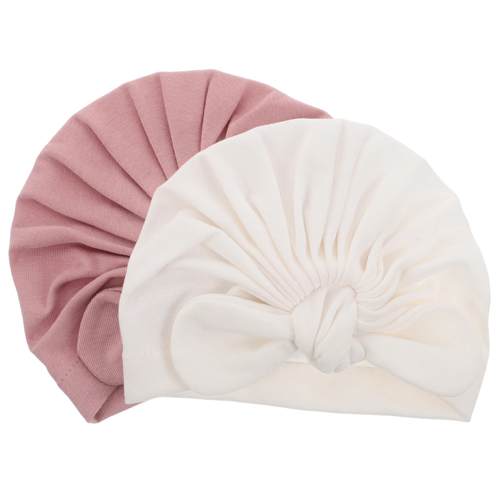 

2 Pcs Children's Turban Hat Baby Warm Hats Boys Knotted Custom Dress up Cotton Headwrap