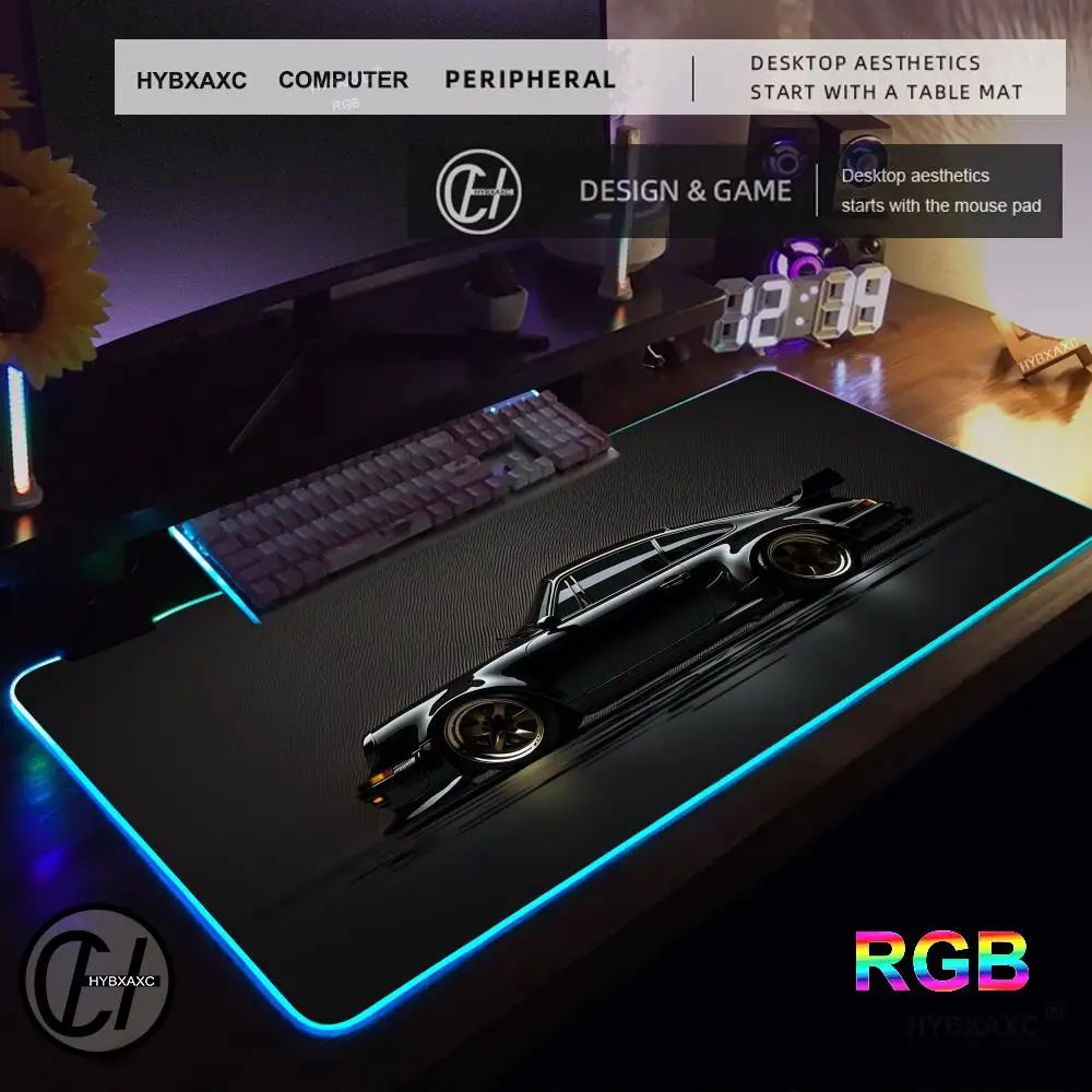 

Коврик для мыши RGB игровой коврик для мыши настольный коврик HD геймер большой светодиодный светильник XXL коврики для мыши ПК компьютер ковер гоночный автомобиль