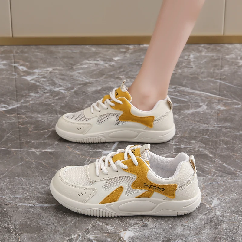 

CRLAYDK Lace Up Shoes Women's Comfort Mesh Casual Fashion Sneakers Lightweight and Breathable Walking Sports Ladies Flats