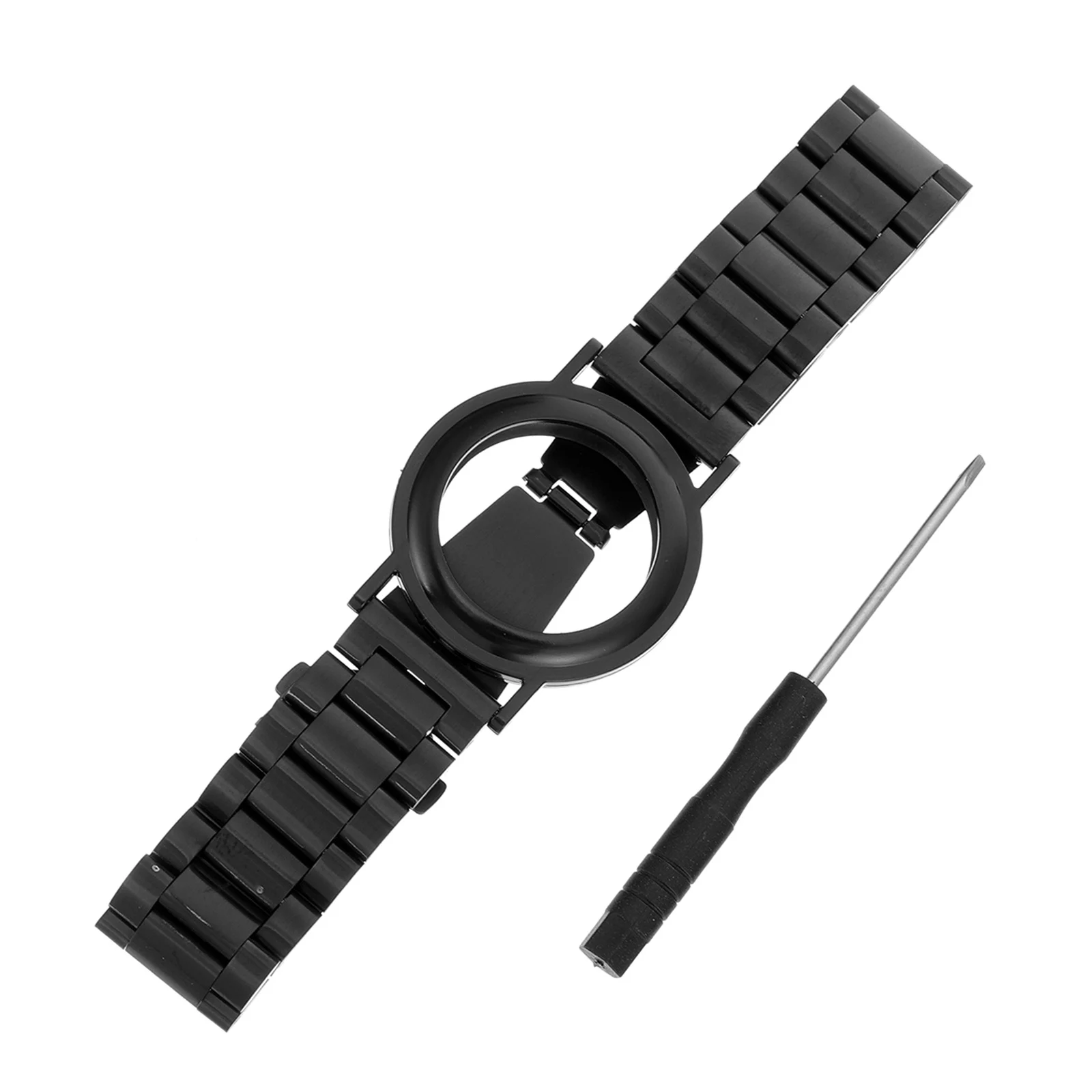 Stalowy lokalizator, zamiennik paska do zegarka, kompaktowy, wygodny, lekki, tracker, pasek na nadgarstek, osłona ochronna, bezpieczny pasek na nadgarstek.