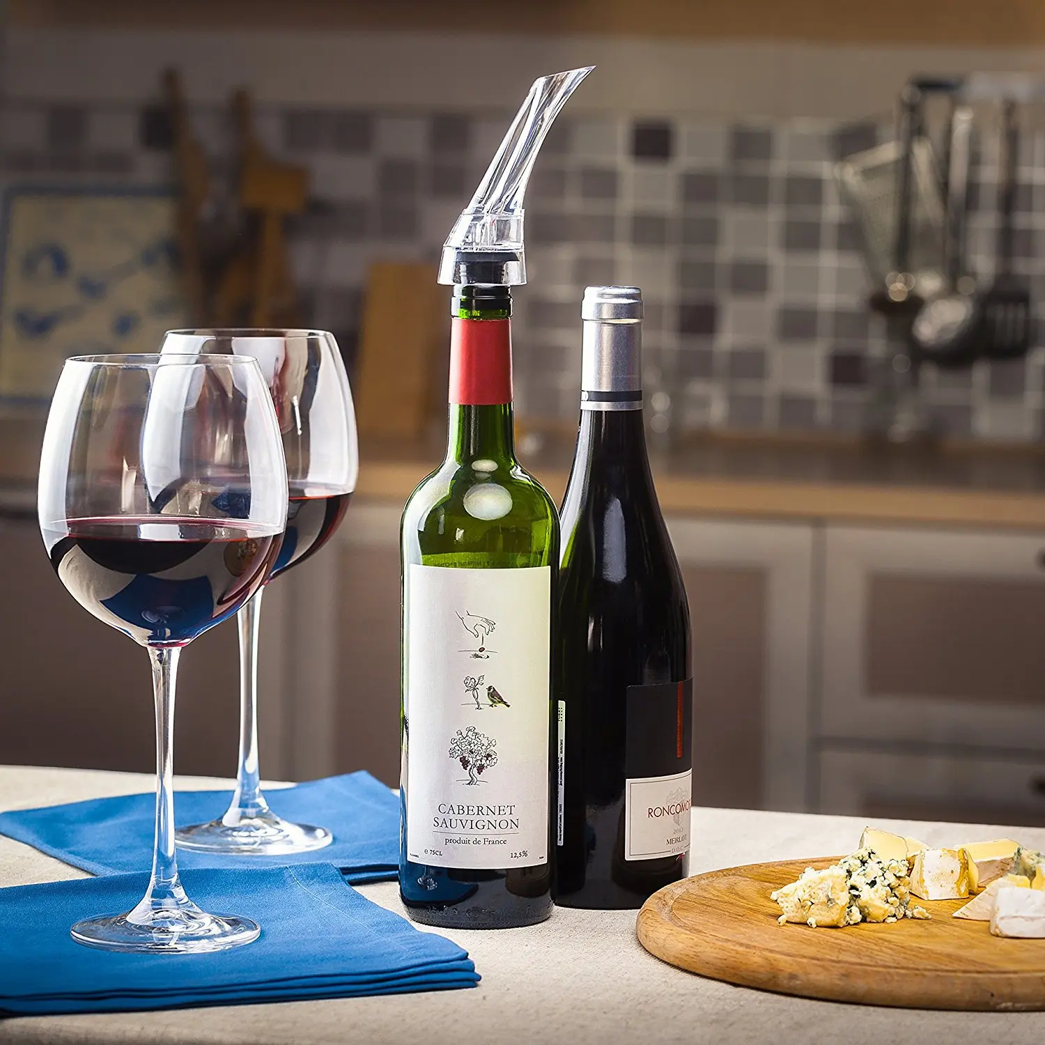 الاكريليك النبيذ مهوية المدفق قسط التهوية المدفق إناء نبيذ أحمر غطاء صنبور سدادة زجاجة الفم موزع الدورق صنبور