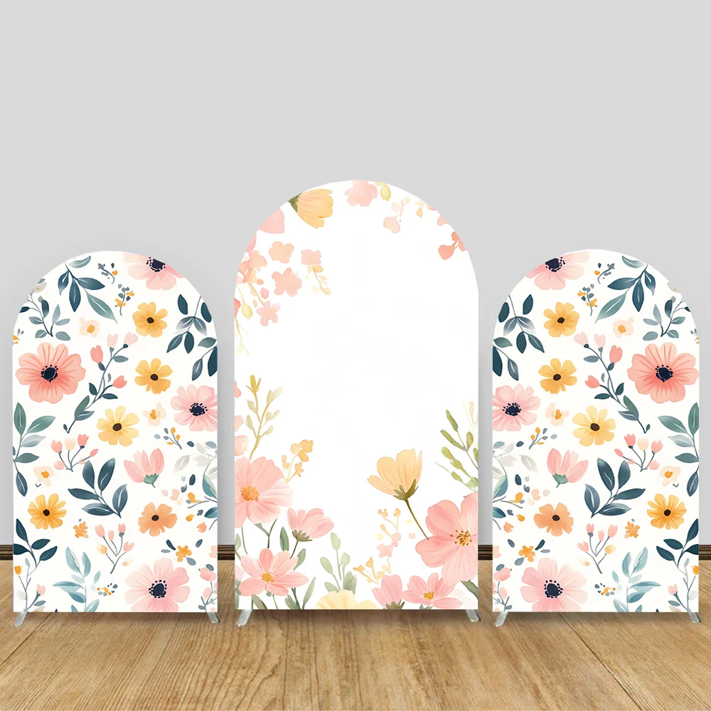 

Custom 2-Sided Fairy Flower Butterfly Girl Birthday Party Bride Shower Cover Chiara Arch Wall Background Decor Backdrop