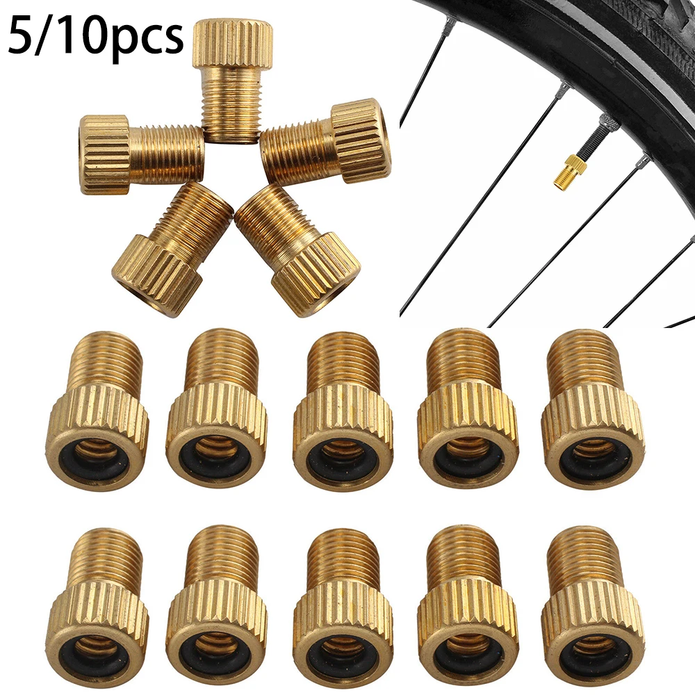 5pc/10pc adaptadores de válvula de bicicleta dv sv-dunlop-válvula francesa para av adaptadores de válvula de bomba de carro acessórios de bicicleta reparação de veículos substituir