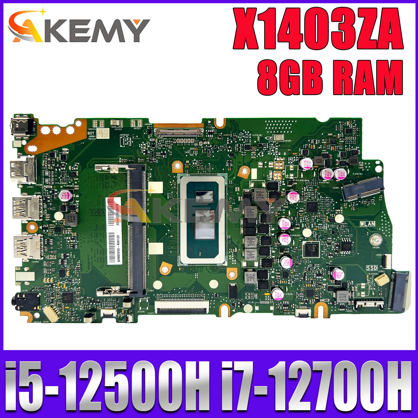 

X1403ZA Mainboard For ASUS X1503ZA X1603ZA X1402ZA X1502ZA X1602ZA X1405ZA X1505ZA X1605ZA Laptop Motherboard i5 i7 12th Gen CPU