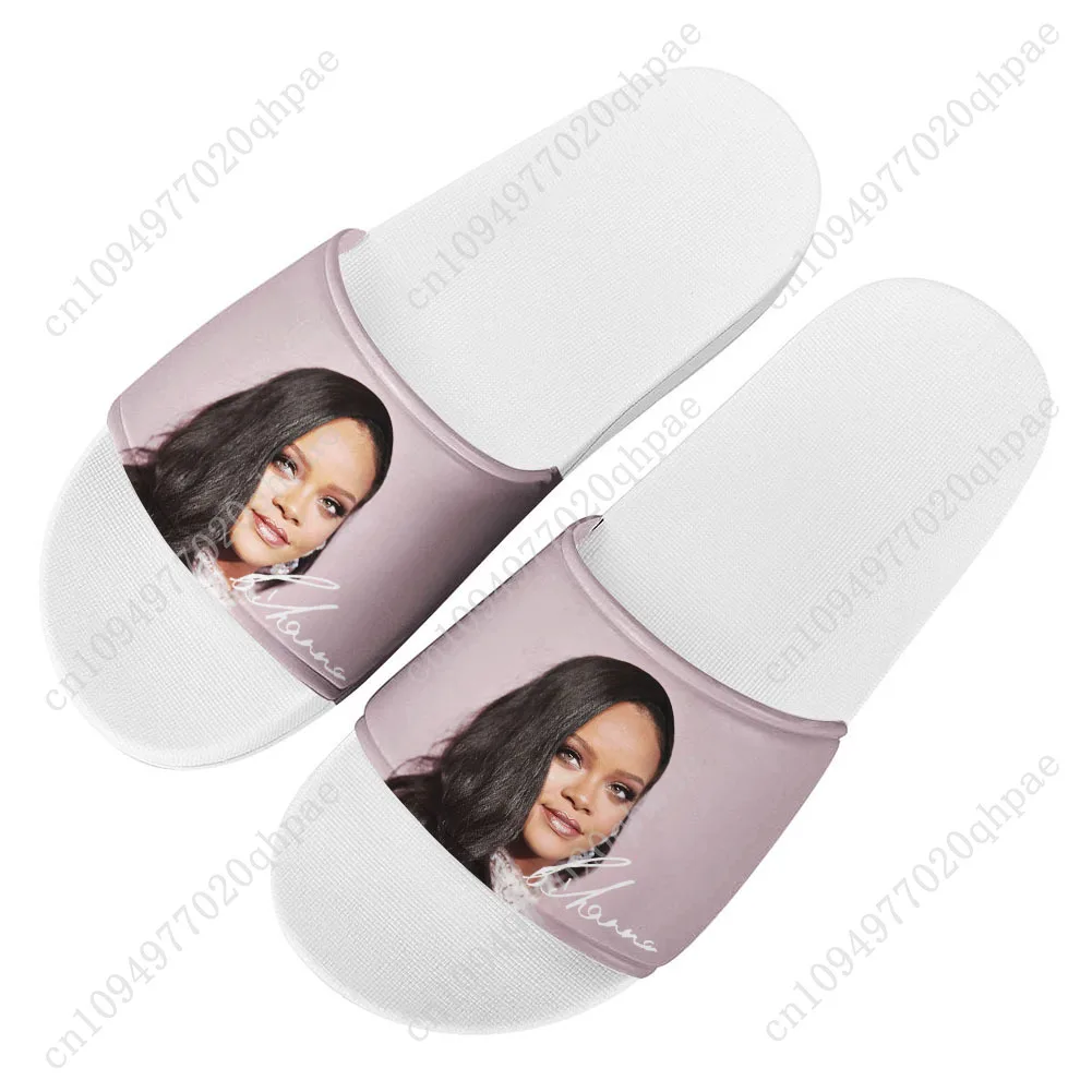 R-ريهانا النعال المنزل الحمام الصنادل أحذية ماء الرجال النساء المراهقين داخلي الفقراء صندل مخصص شبشب صيفي