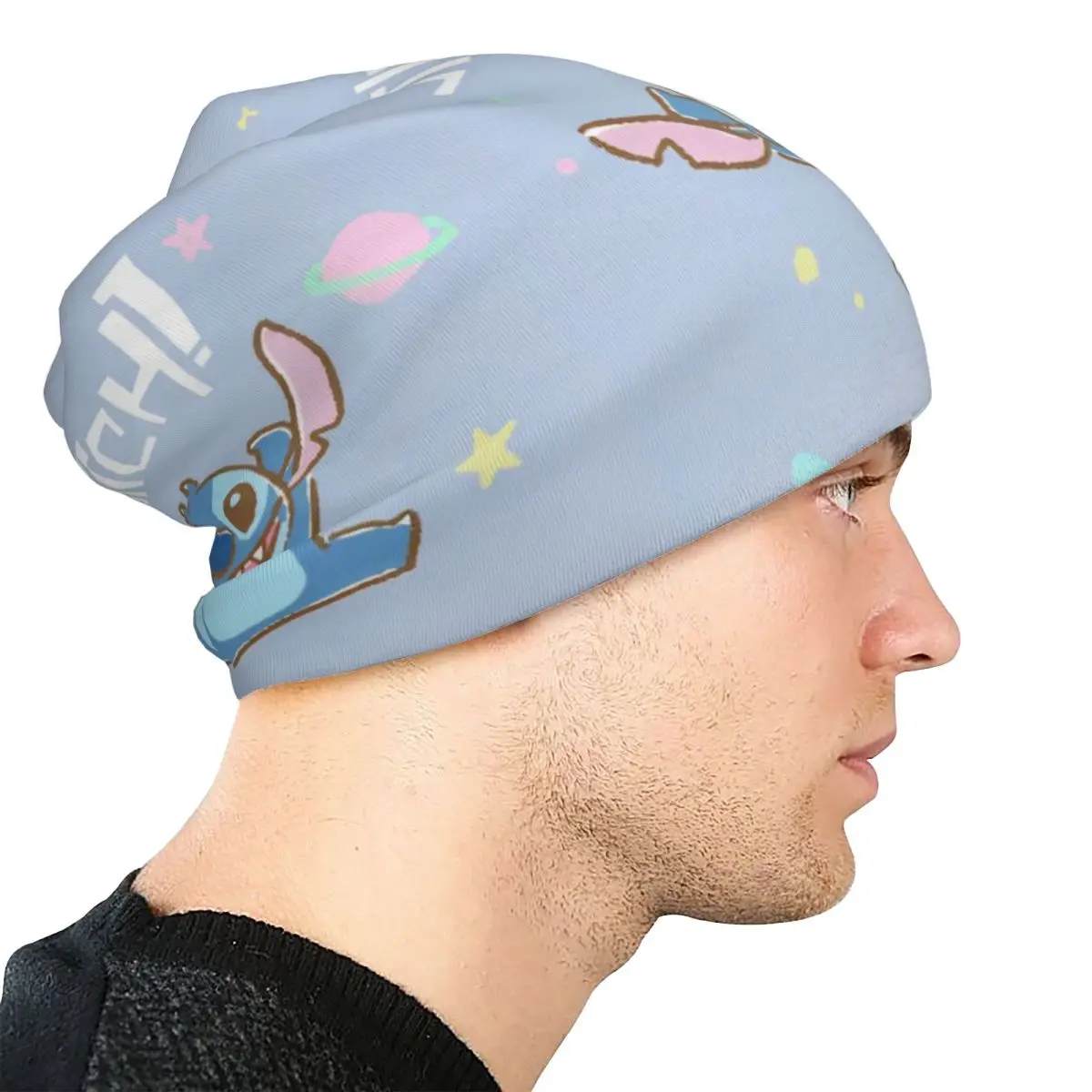 Kawaii Stitch Cap Cute Cartoon Koala Hip Hop Men Women Outdoor Skullies Beanies Hat Spring Warm Dual-use Bonnet Hats