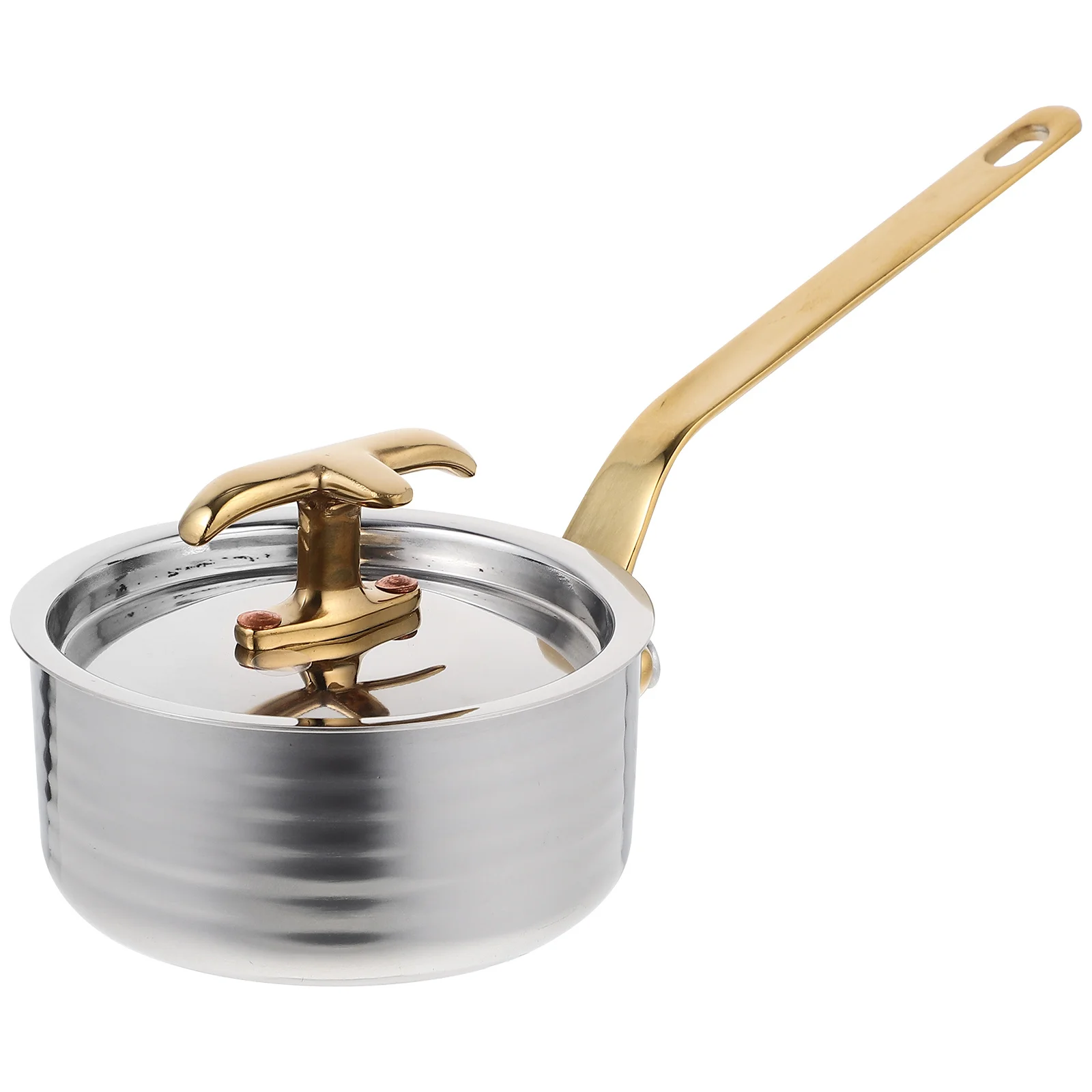 

Stainless Steel Saucepan 1.5L Mini Cooking Pot For Milk Oil Butter Heating Multi-Use Kitchen Cookware Steaming Pot