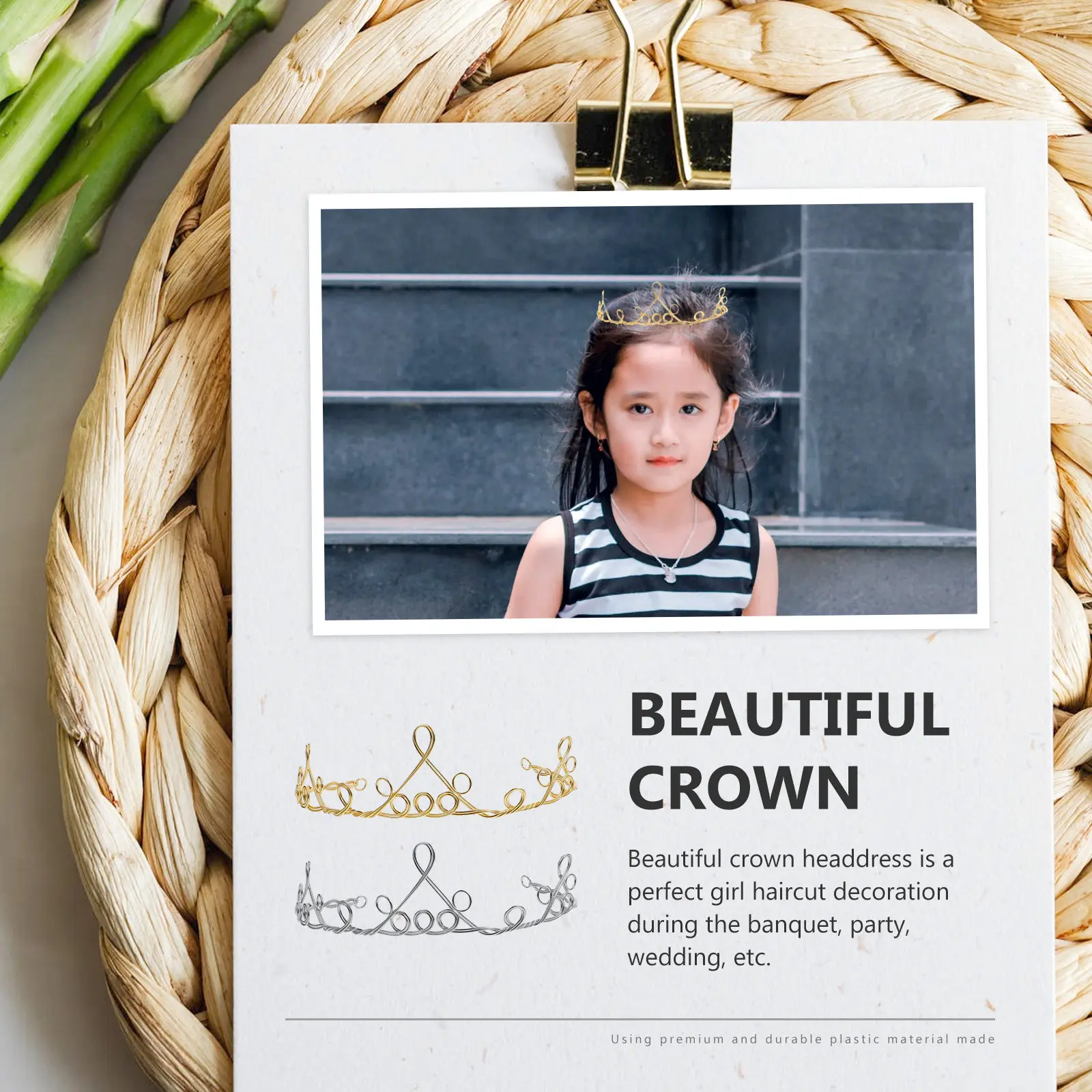 

2 шт. женские короны-украшения для головы ручной работы, ретро-тиара с плетеным декором для особых случаев, свадеб, вечеринок, банкетов