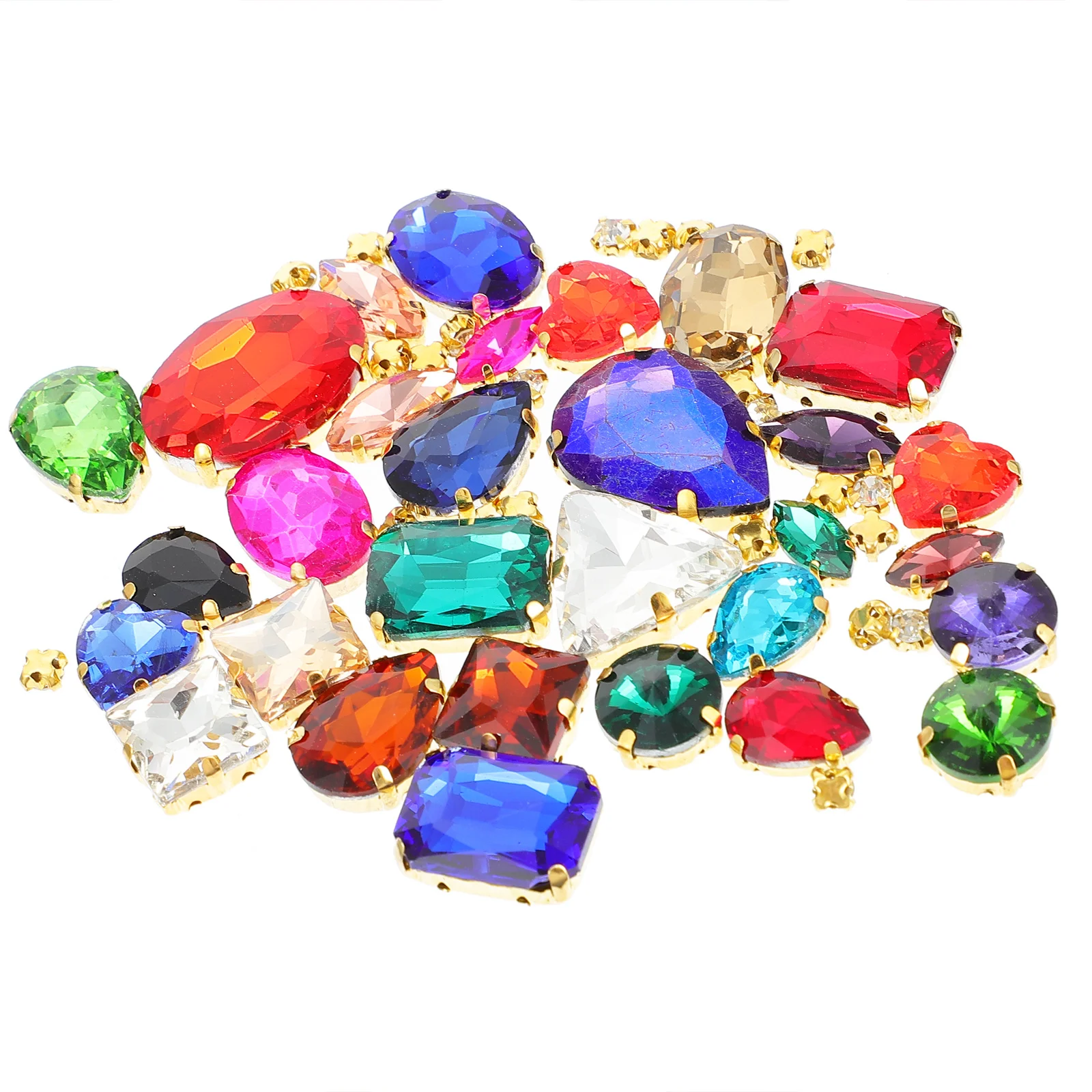 

1Set Glass Sewing Claw Rhinestones High Quality DIY Jewelry Costume Dress Bag Decor Glass Sewing Rhinestones Sew on Accessories