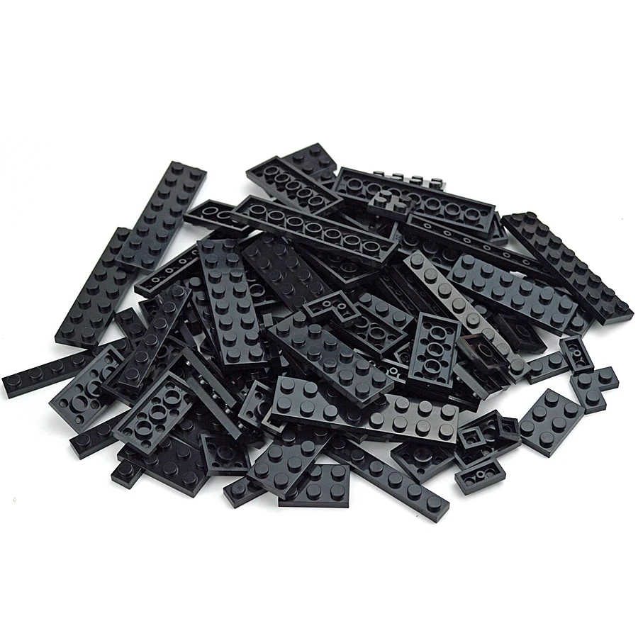 100pcs bulk teile dünne ziegel 11 größe gemischt 15 farbe bausteine figuren moc modell pädagogisches bau spielzeug für kind geschenk