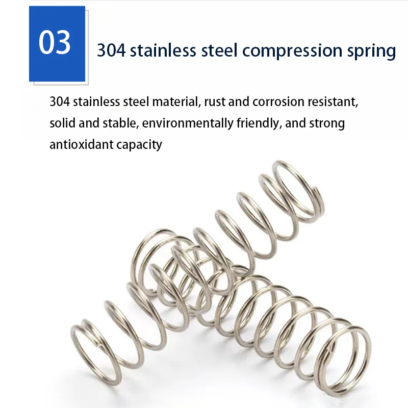 304 Roestvrijstalen Compressieveer, Y-Vormige Schokabsorptie Terugkeerveer, Draaddiameter 1.2Mm, 10 Stuks, Aanpasbaar