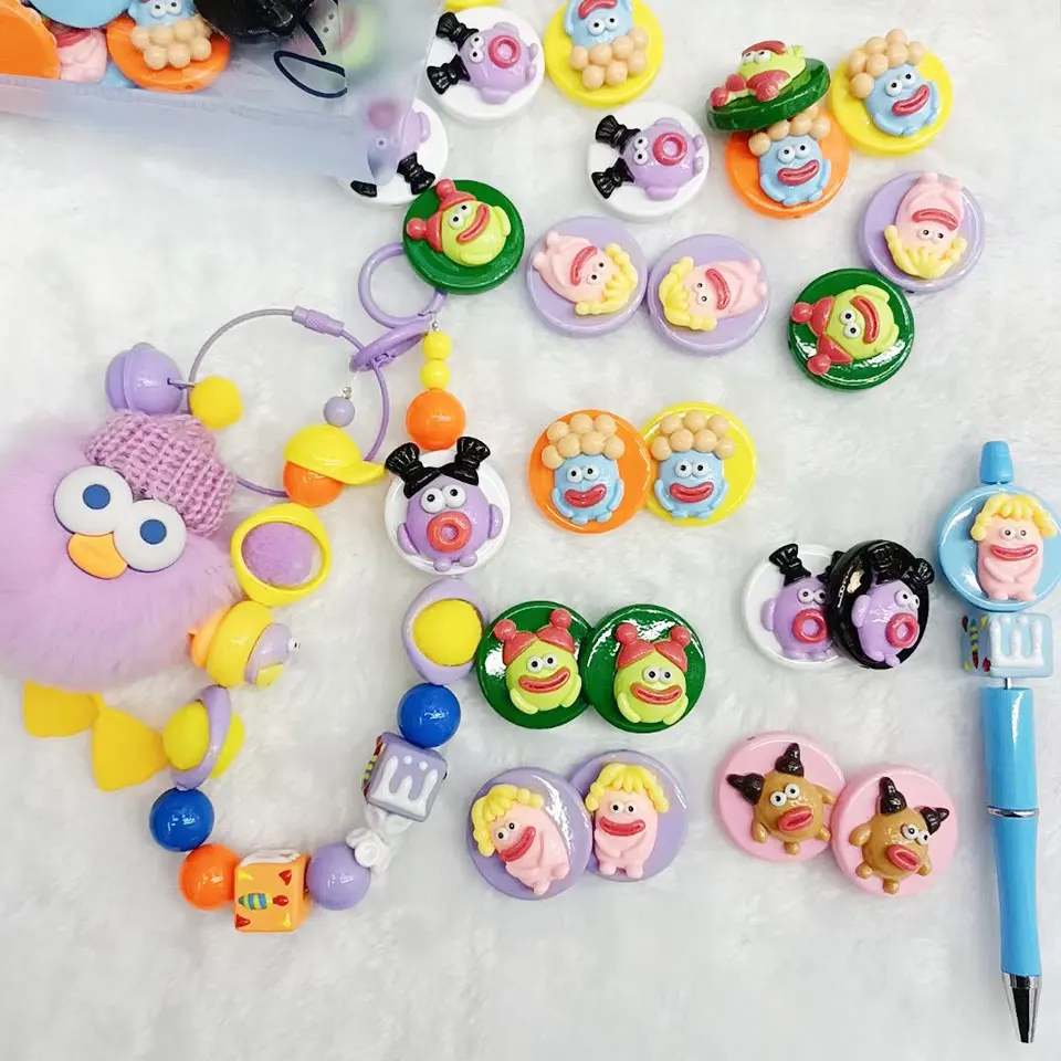 Macaron Color Oblaten Platter Embryo Base Beads For Jewelry Making DIY Decorations Phone Chain Keychain Car Hanging Accessories