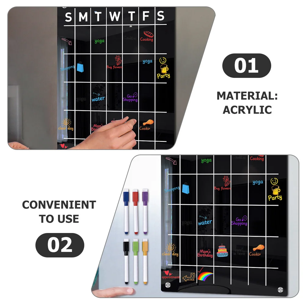 1Set Magnetic Message Board Refrigerator Planning Whiteboard List Plan Magnet Memo Writing Board List Plan Magnet