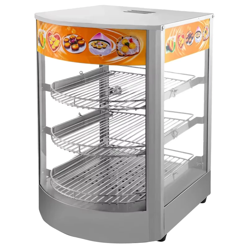 High Quality Electric Food Steamer 3 Layers Commercial Bread Pizza Warming Showcase Industrial Tart Warmer Display