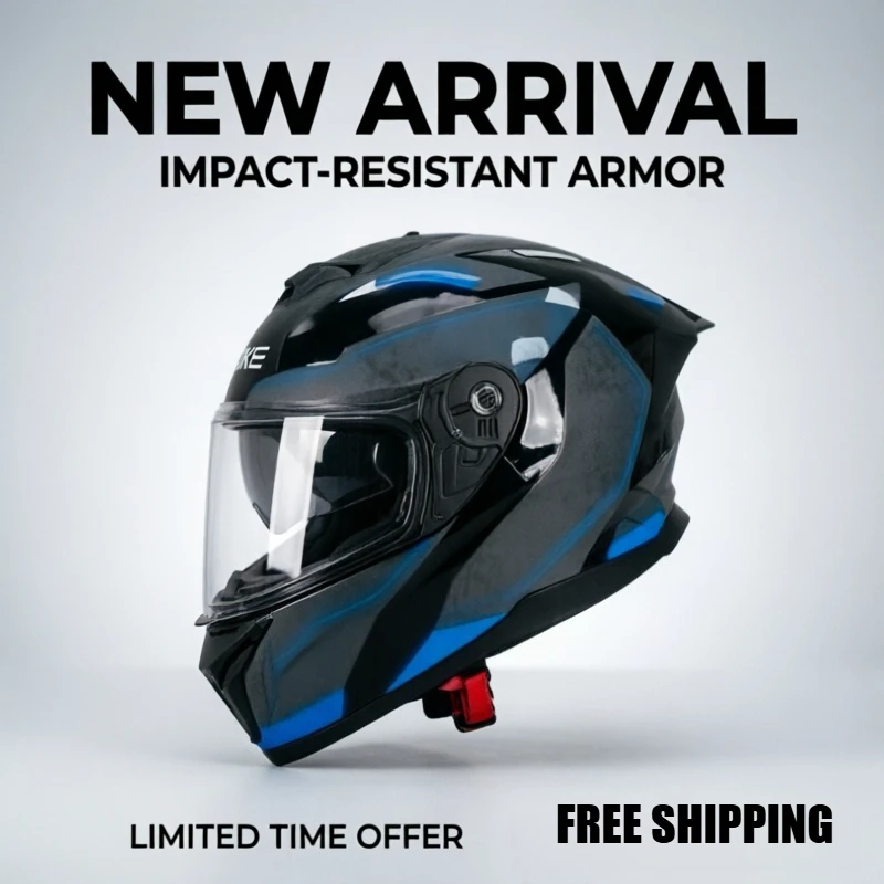 

QIKE Genuine Open Motorcycle Helmet, Personalized Motorcycle Electric Scooter, Four Season Helmet