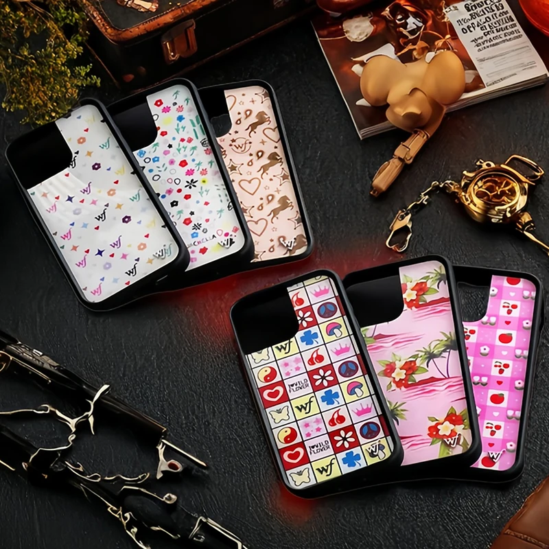 

Wildflower 3D Fruit Flower wf Phone Cover For iPhone for iPhone 12 13 14 15 16 Pro Max Plus Cute Drive Horse Wildflower Case