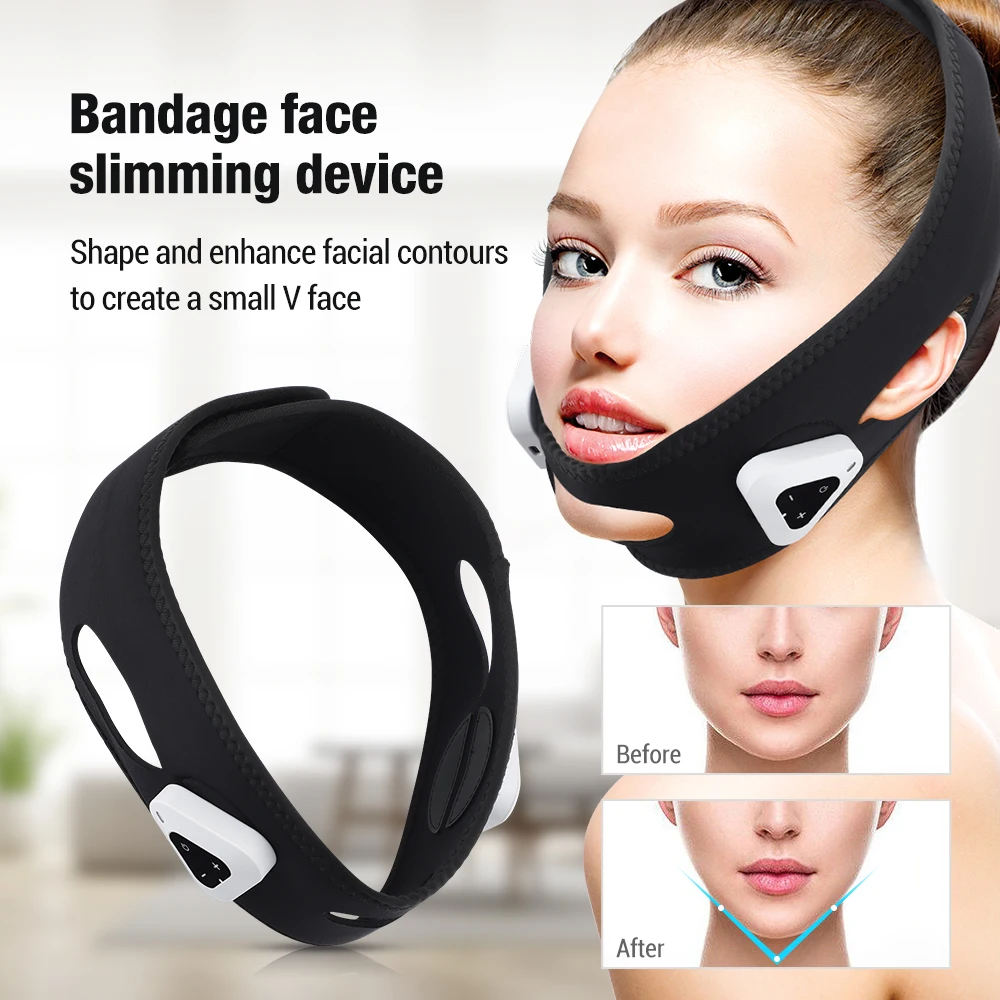 V Shape Face Lifting Massager Face Slimming Mask Anti Wrinkle Reduce Double Chin Cheek Lift Up Belt Face Slimming Beauty Device