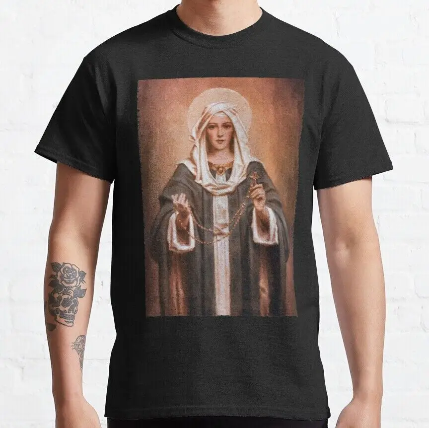 Rare Best Selling Our Lady Of The Rosary Religious T Shirt Usa Size S 4Xl