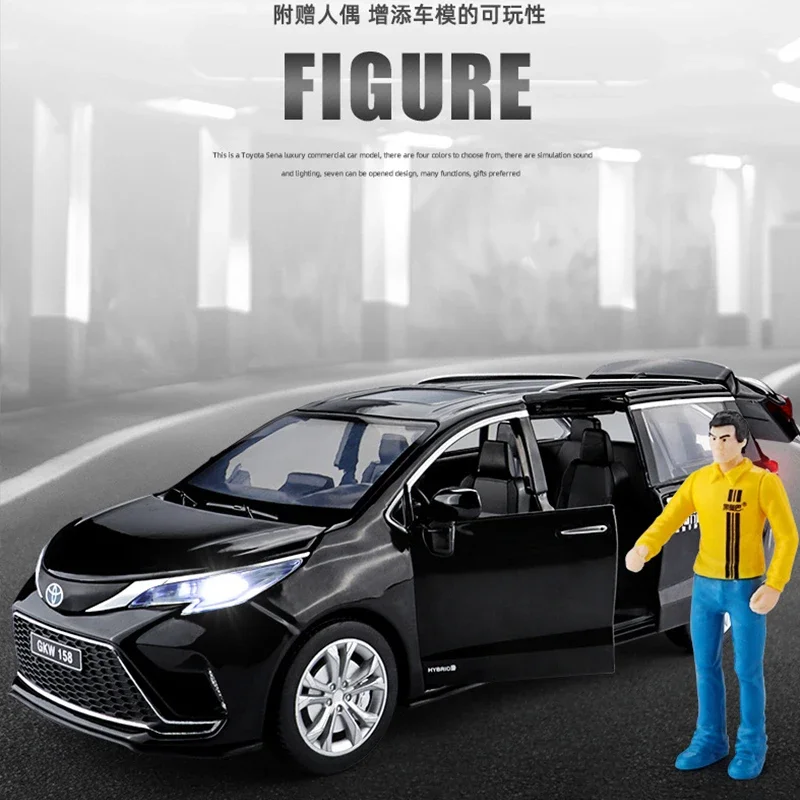 1:24 Toyota SIENNA MPV COMMERCIAL VEHICLE Simulation Diecast Car Metal Alloy Model Car Children\'s toys collection gifts F504