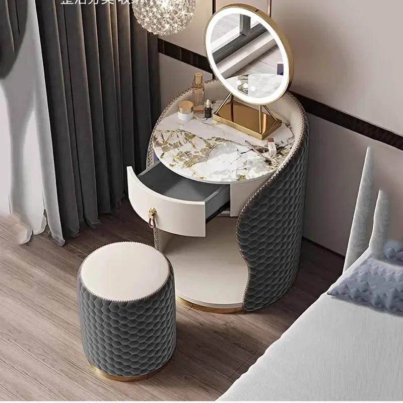 

Stool Women Dresser Eithe Drawers Mirror Nordic Luxury Living Room Dressing Table Storage Makeup Comoda Pra Quarto Furnitures