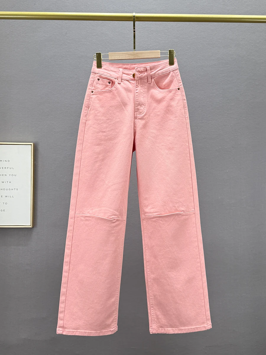 

High Waist Wide Leg Jeans Women's Long Pants Spring 2025 New Sle Casual Loose Fit Slimming Floor Length Trousers