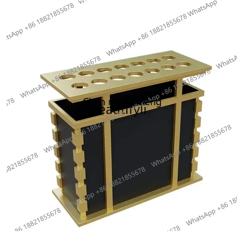 SS new styleCommercial wrought iron umbrella storage rack Stainle steel for bucket storage in hotel lobby ss 7486 ss 7486