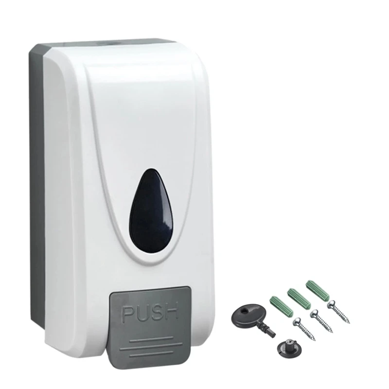 1000ML Manual Foaming Soap Dispenser Wall Mounted Hand Foam Soap Dispenser Push Pump Foaming Soap Dispenser