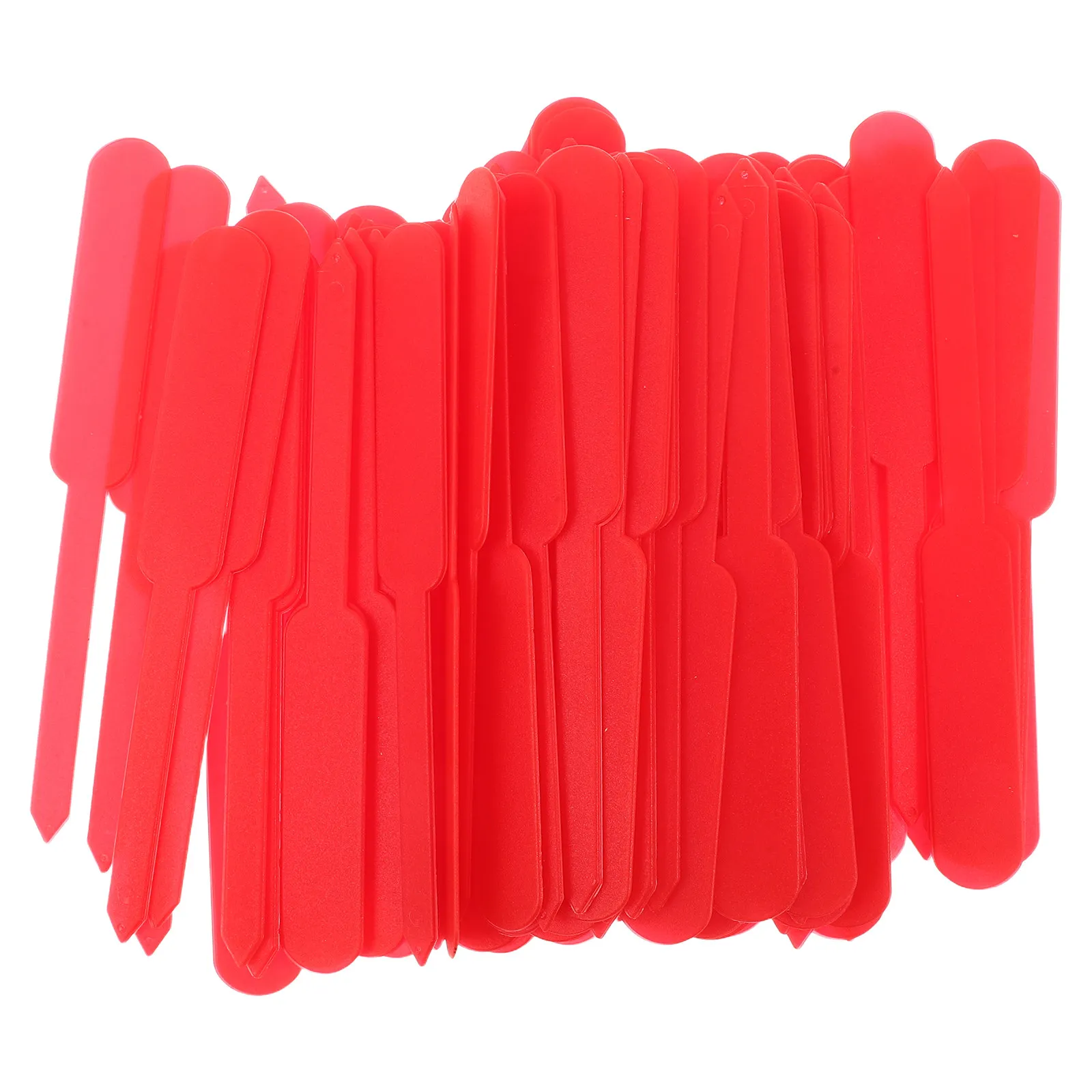 300Pcs Plant Labels Outdoor Waterproof Garden Markers Plastic Nursery Blank Seed Tags Identification Flower Pot Labels Red