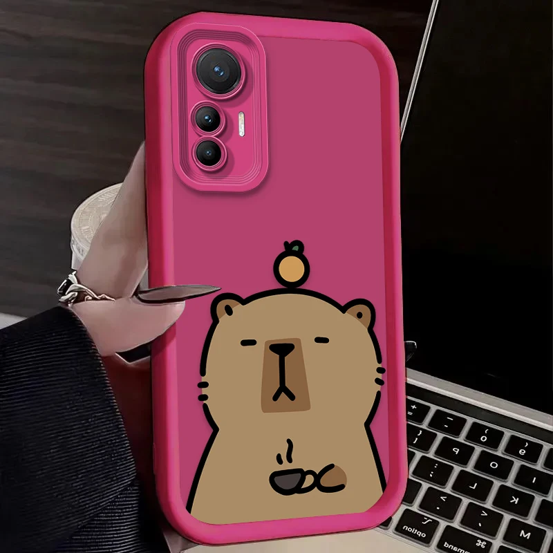 Custodia per telefono Capibara carina cartone animato per Xiaomi Poco X7 X6 X5 X4 GT X3 NFC F7 F6 F5 F4 F3 M5s C65 C75 M6 Pro 4G 5G Cover in silicone
