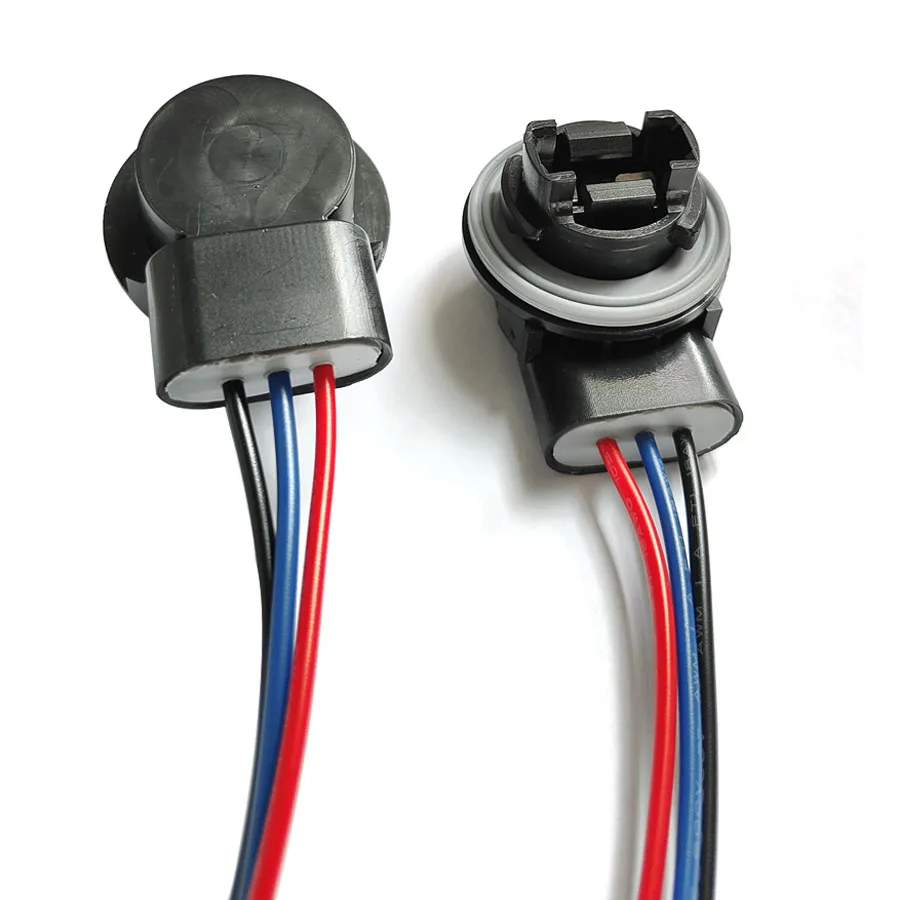 2Pcs T25 3157 3057 3457 4157 P27/7W Socket Connector Adapter Male Female Plug Base Extended Wire