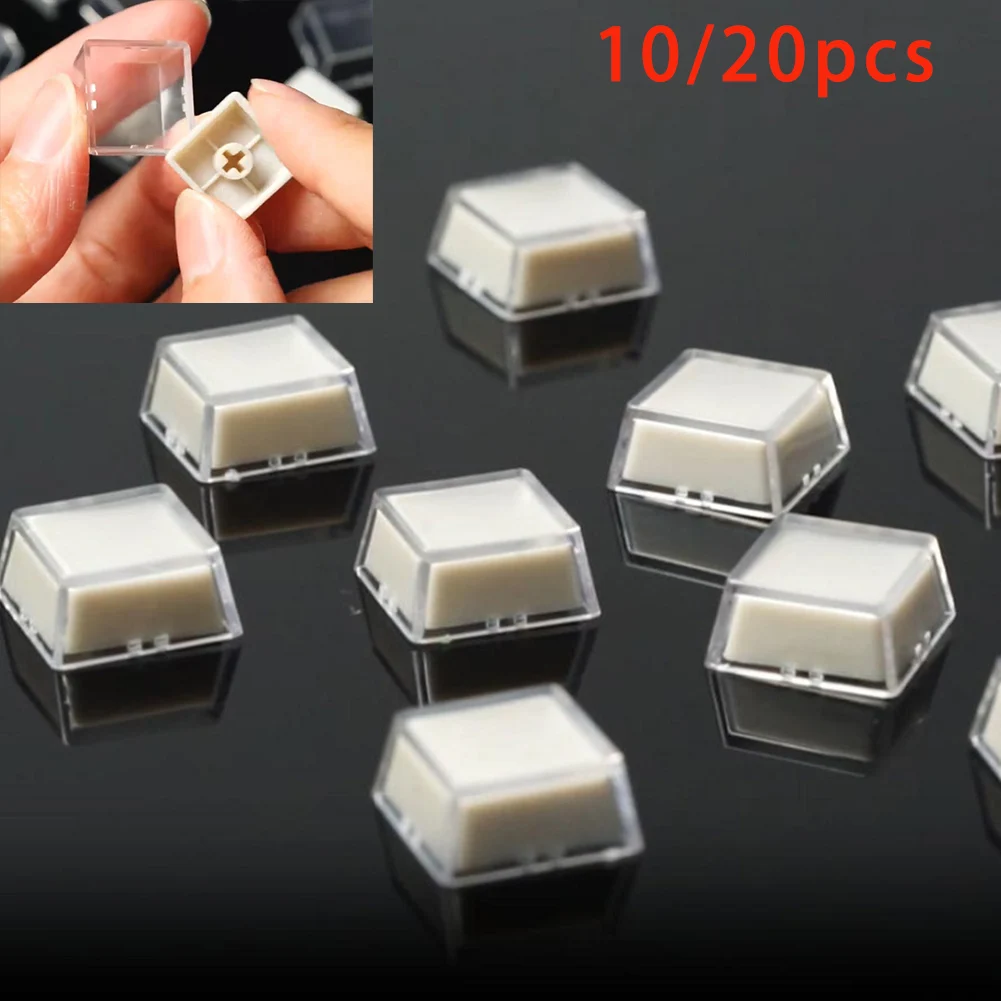 2026 Neue 10/20 Stück transparente Tastenkappen Doppelschichtige Tastenkappen Abnehmbarer benutzerdefinierter MX-Schalter Relegendable Keycap Shell-Schutz