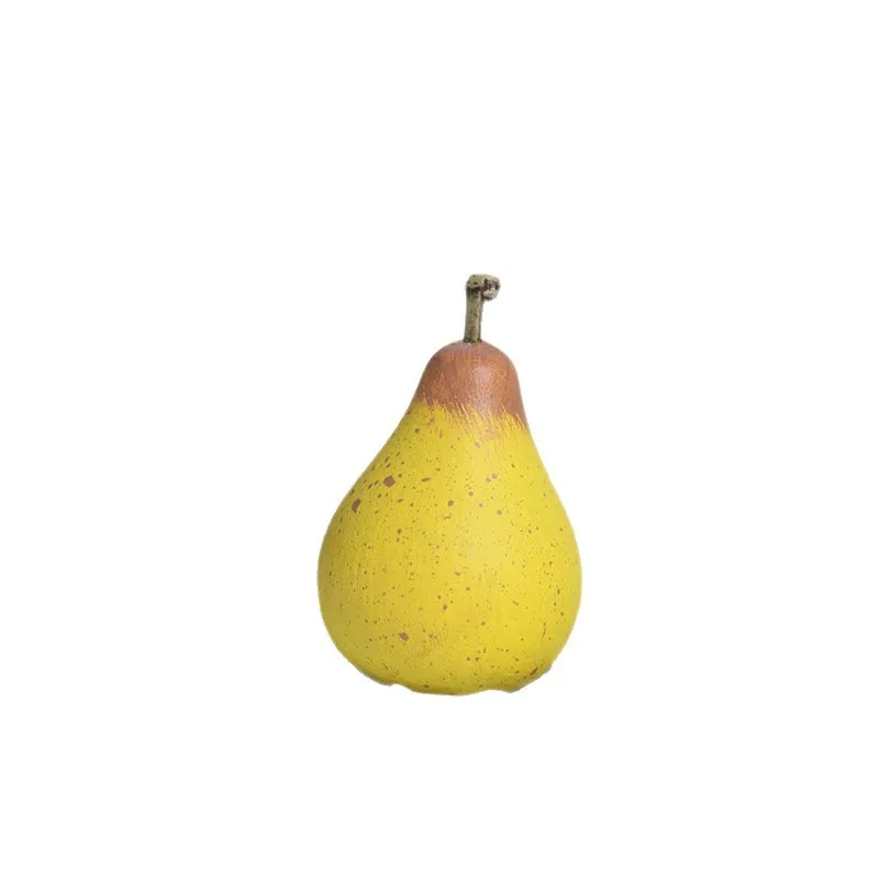 10pcs Hand Painted Wooden Pear - Lifelike Simulated Fruit Decor， Artificial Pear Figurine for Photography Prop Home Decor