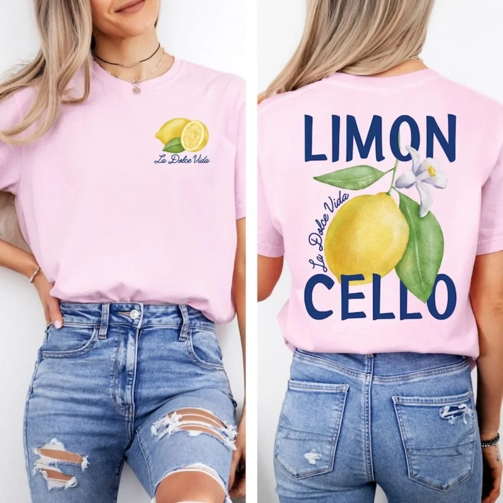 2026La Dolce Vita Limon Graphic Shirt Italy Women Shirt Tomato Girl Summer Shirt Coastal Granddaughter Amalfi Coast Lemon Tee