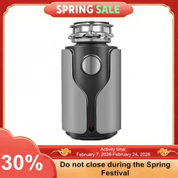 Super Quiet Kitchen Sink Garbage Disposal Food Waste Disposer with Wireless Switch 7-Stage Grinding for Household Use