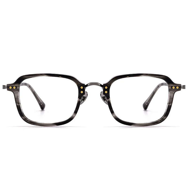 

Vintage Titanium Acetate Oversized Glasses Frame for Men Women Trendy Square Eyeglasses Japanese Brand Design Large Face Eyewear