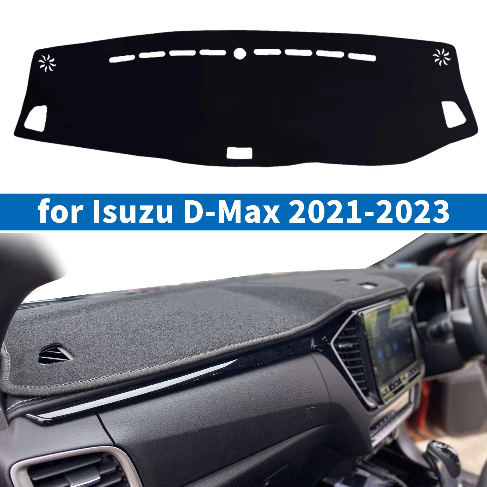 

Dashboard Cover Pad Accessories for Isuzu D-Max DMax D Max 2021 2022 2023 Dashmat Dash Mat Anti-Slip Sunshade Protective Carpet