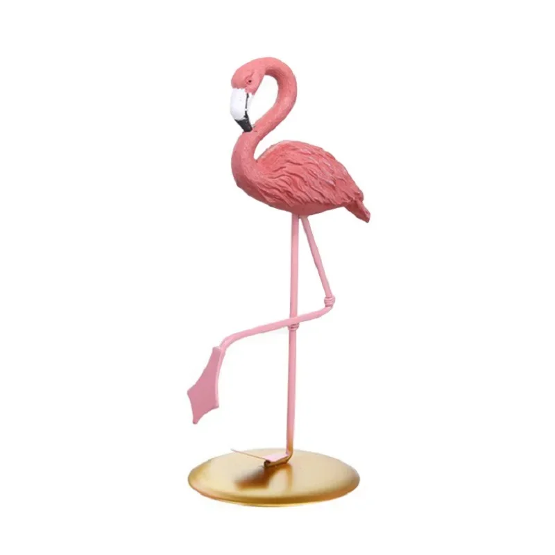 

3 Style Resin Flamingo Figurine Modern Simulation Animal Statue For Home Decoration Wedding Party Ornament Valentines Gift