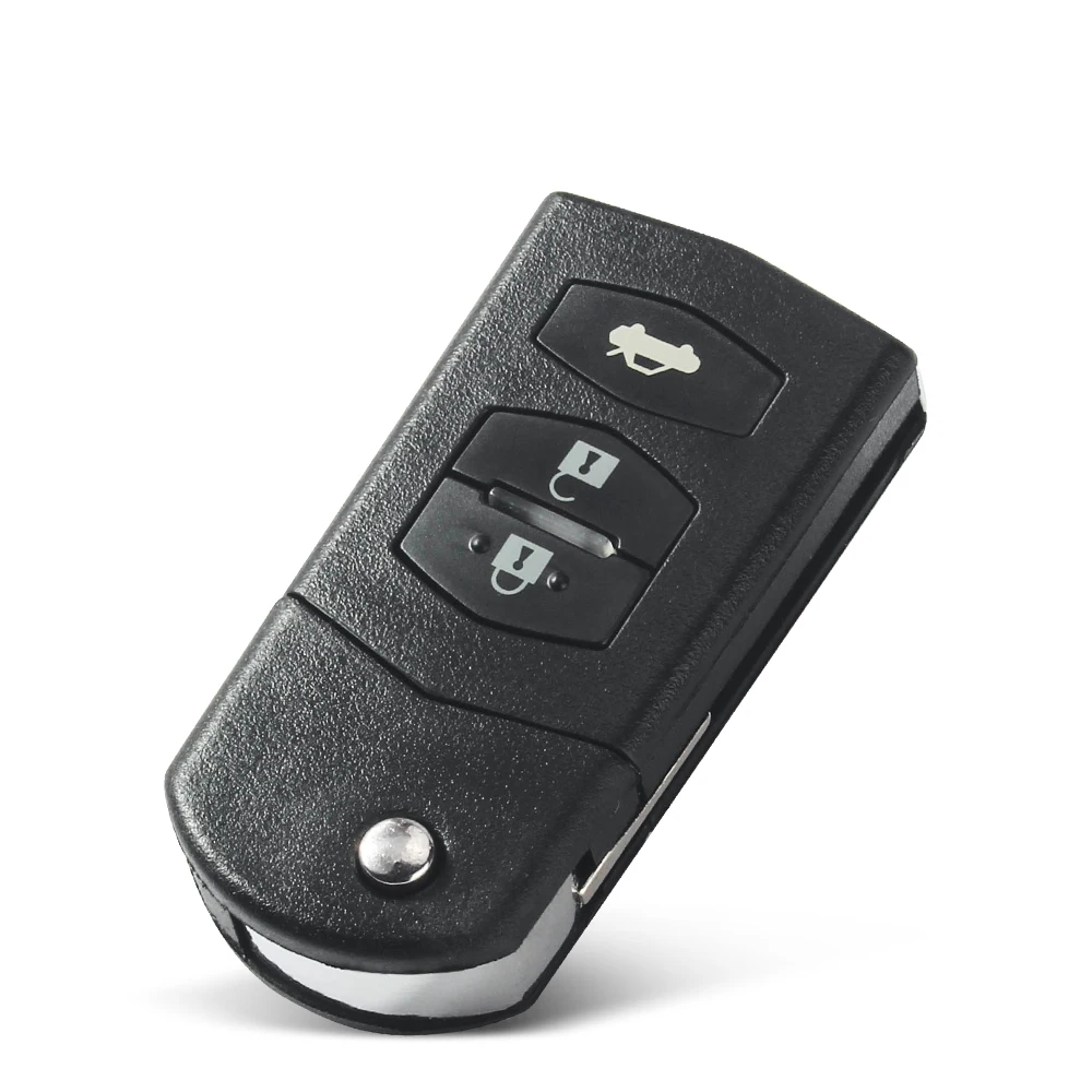 Dandkey 2 3 Buttons Car Remote Key for Mazda 3 BK Series 2006-2009, BT50 2006 Visteon 41781 Flip Car Key 433Mhz 4D63 Chip