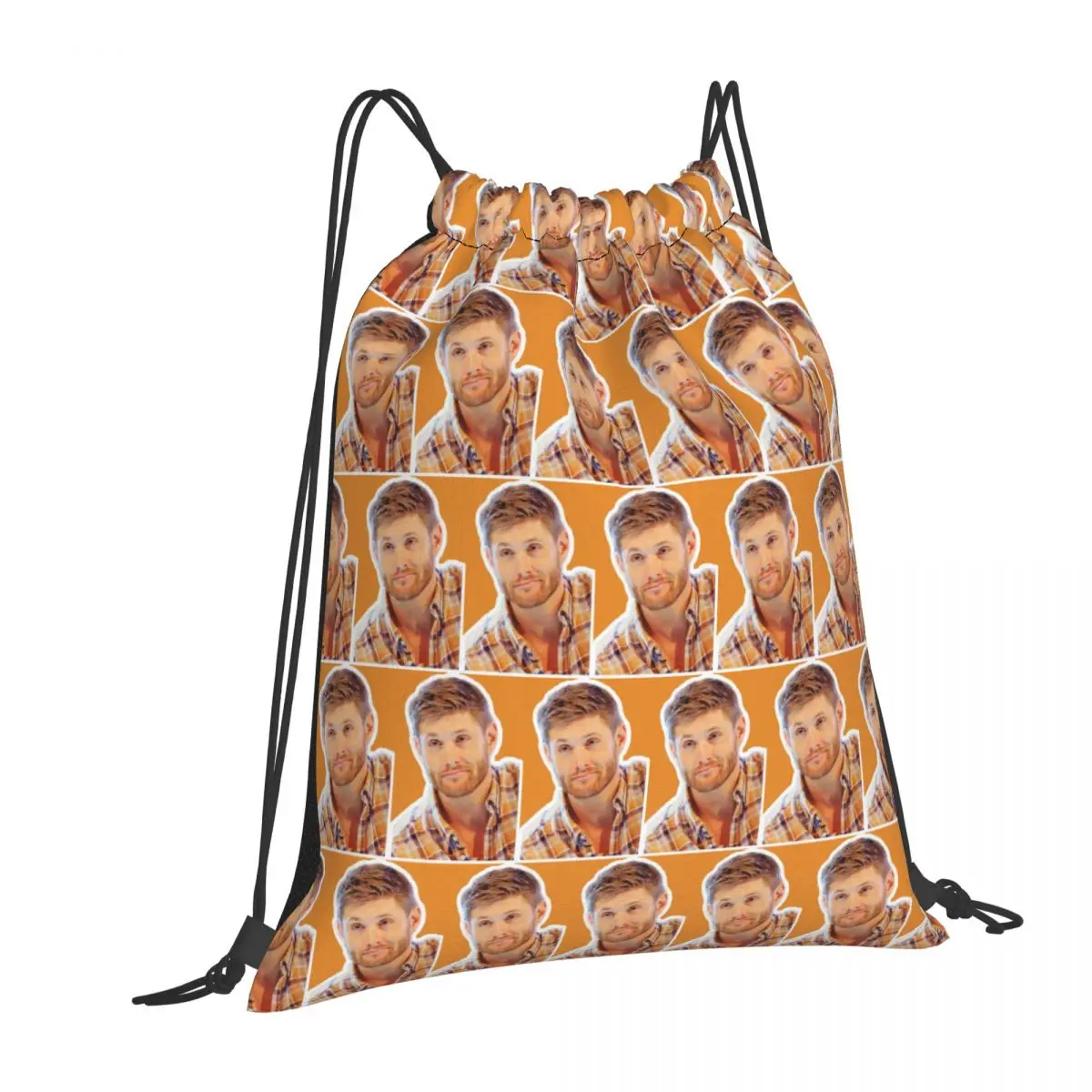 Supernatural Dean Winchester Jensen Ackles Backpacks Drawstring Bundle Pocket Sundries Bag Book Bags for Man Woman Students
