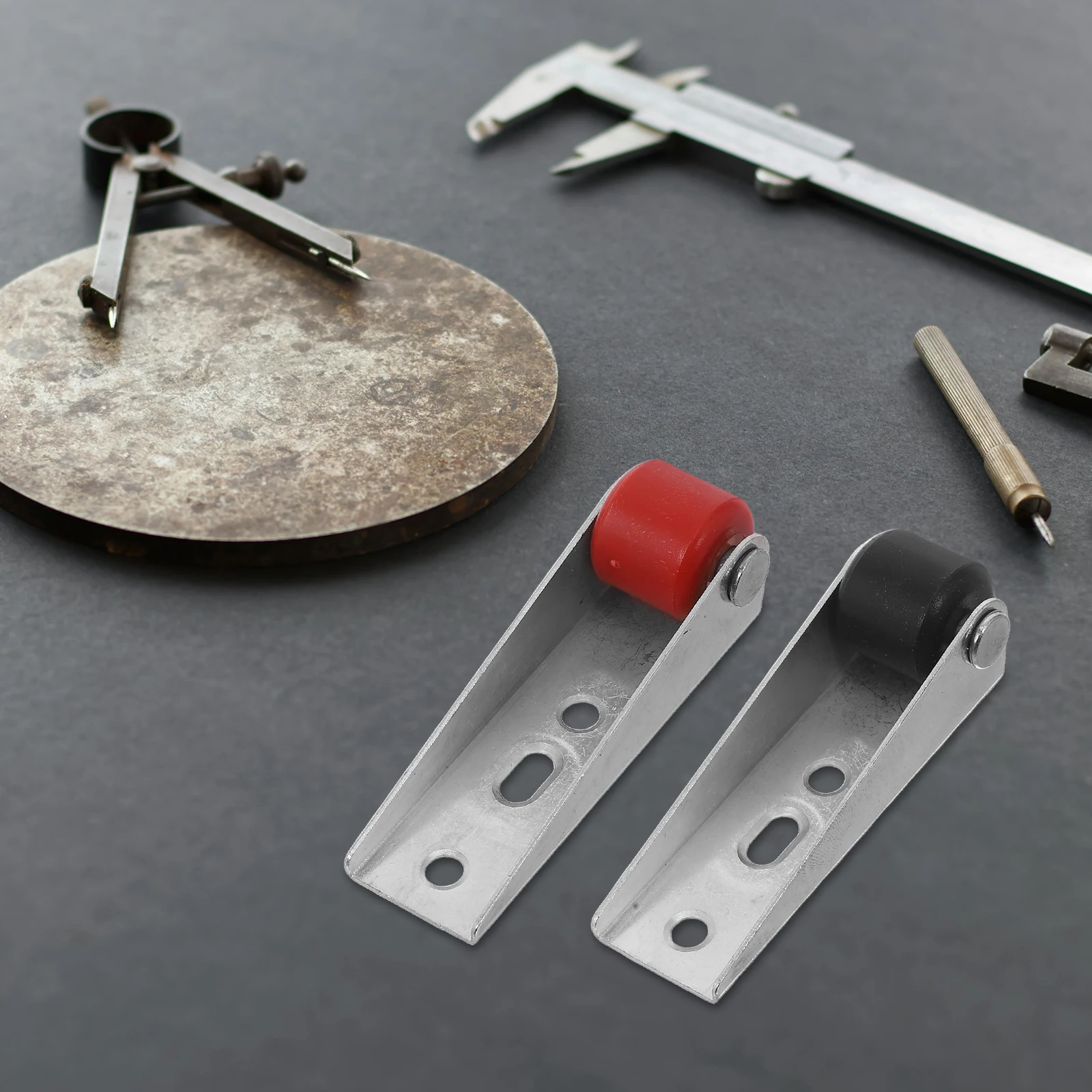 

2 Pcs Wheel Directional Caster Barn Rollers Wheels and Window Pulleys Fence Gate for Garden Wooden