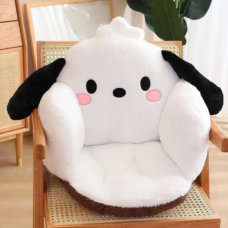 Aoger Big Size Cute Cinnamoroll Half Surrounded Black Kuromi Cushion Backrest Dormitory Office Non-Slip Chair Cushion