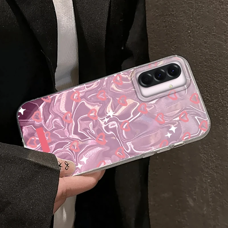 핑크 러브 하트 걸스 케이스 삼성 갤럭시 A56 A16 A26 A36 A06 A55 A35 A25 A15 A12 A32 A54 S24 S25 S22 S23 FE 펀다스 커버