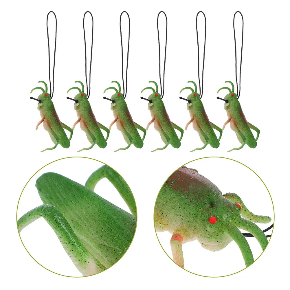 10-delig model speelgoed realistisch insect beeldje zacht TPR decor groen dier kinderen onderwijskunde speelset gebouw