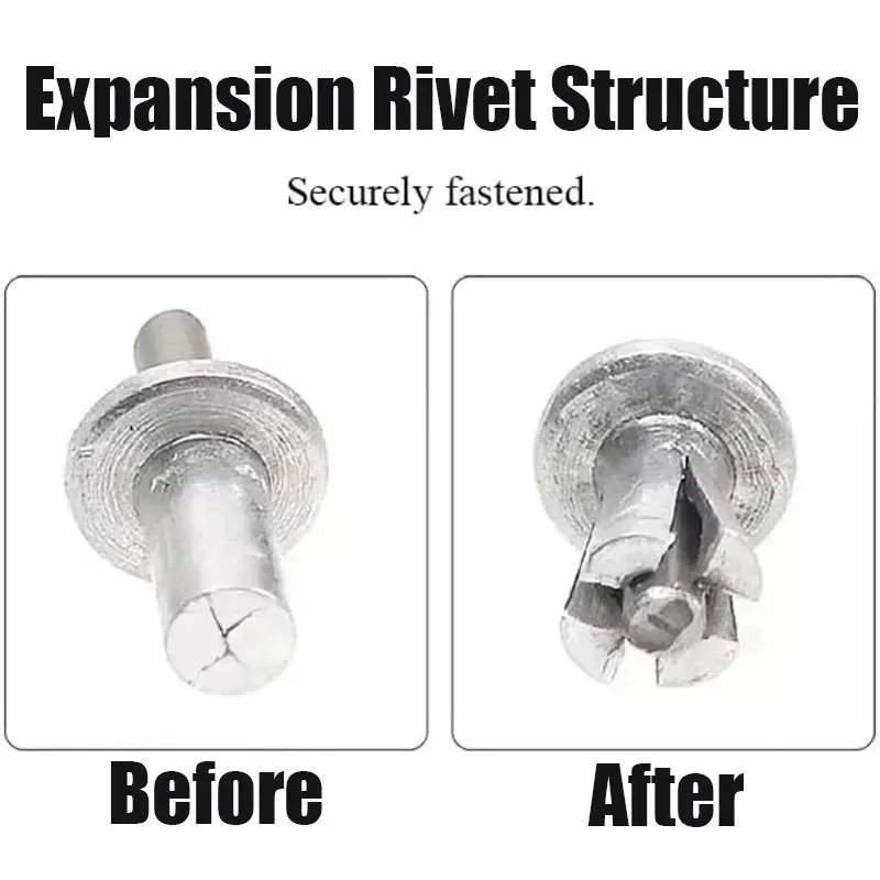 300/10pcs Aluminum Alloy Hammer Expansion Rivets Expansion Nail Head Piercing Rivet Stainless Steel Rod Screws Fastener Hardware