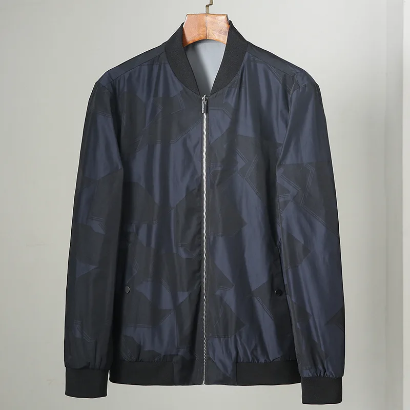 Dubbelzijdige slijtage honkbalkraag casual Jaet voor heren lente herfst faionable ademend polyester ritssluiting